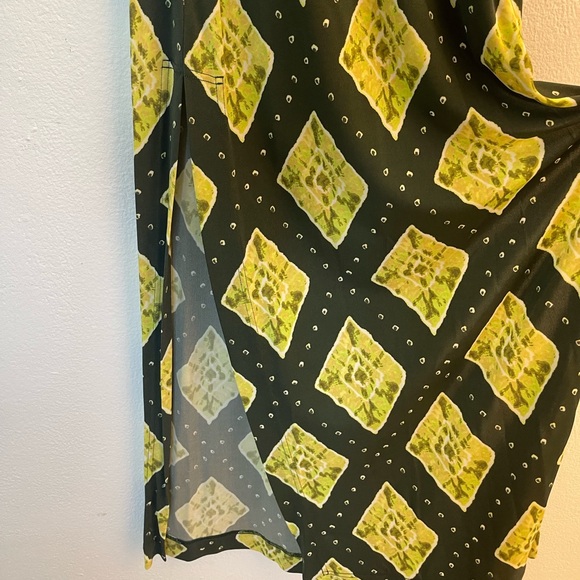 MARC JACOBS
Small Redux Grunge Ikat Jersey Slip Dress In Green Multi - Picture 7 of 10